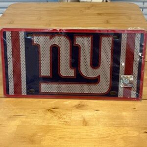 Red and Blue NY Giant’s License Plate